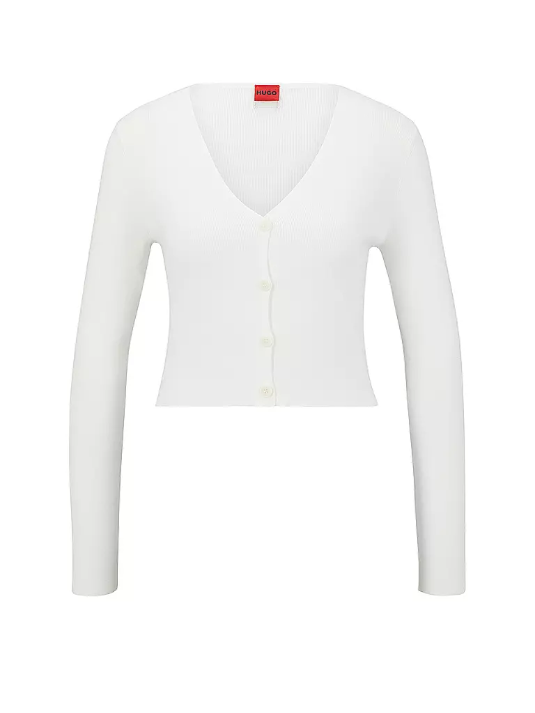 HUGO | Cardigan Cropped Fit SANDERIN | creme