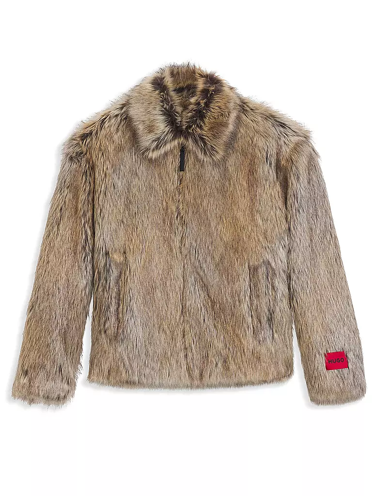 HUGO | Jacke in Felloptik BRYAN | braun