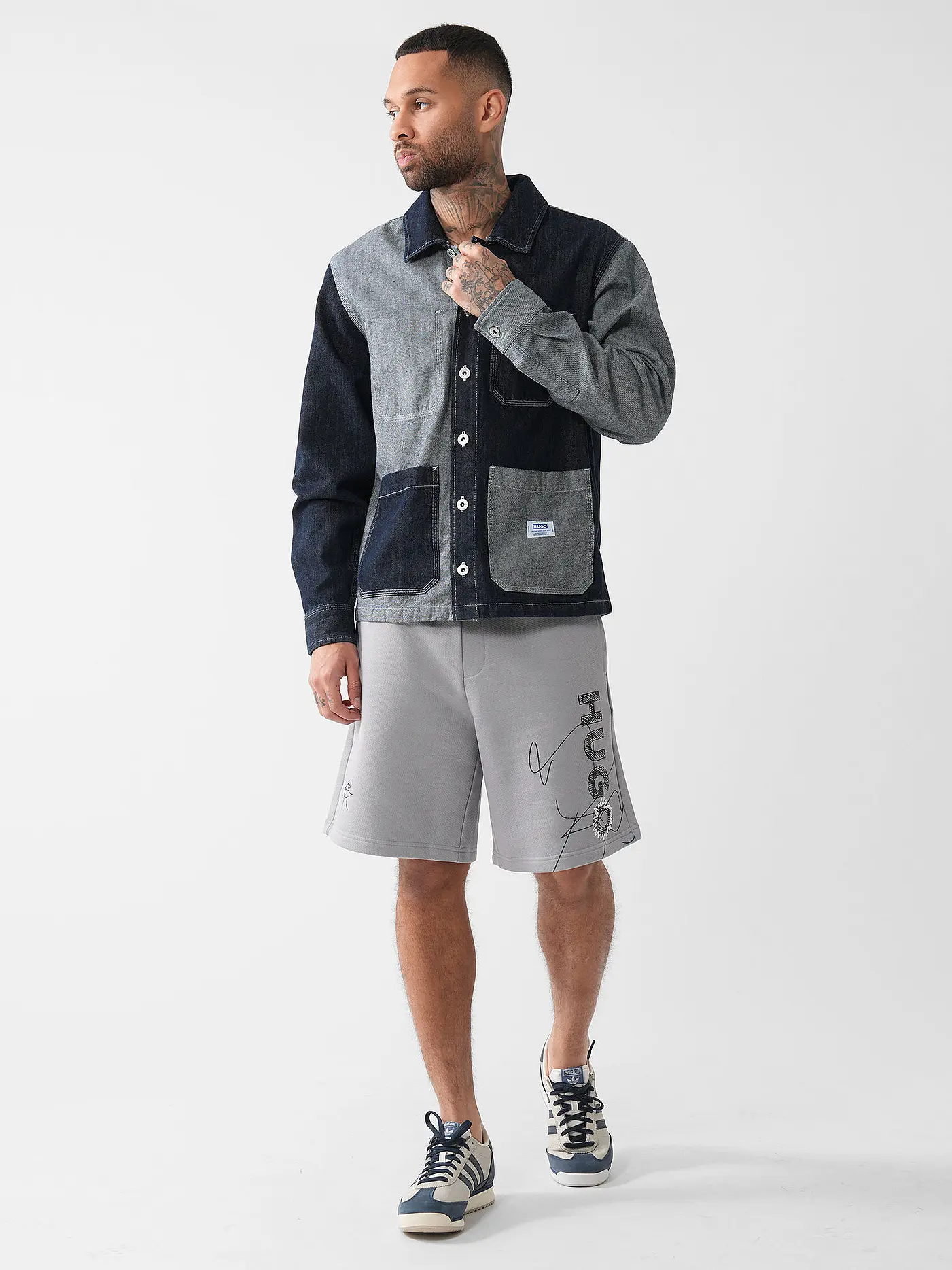 HUGO | Jeanshemd EBERSE | blau