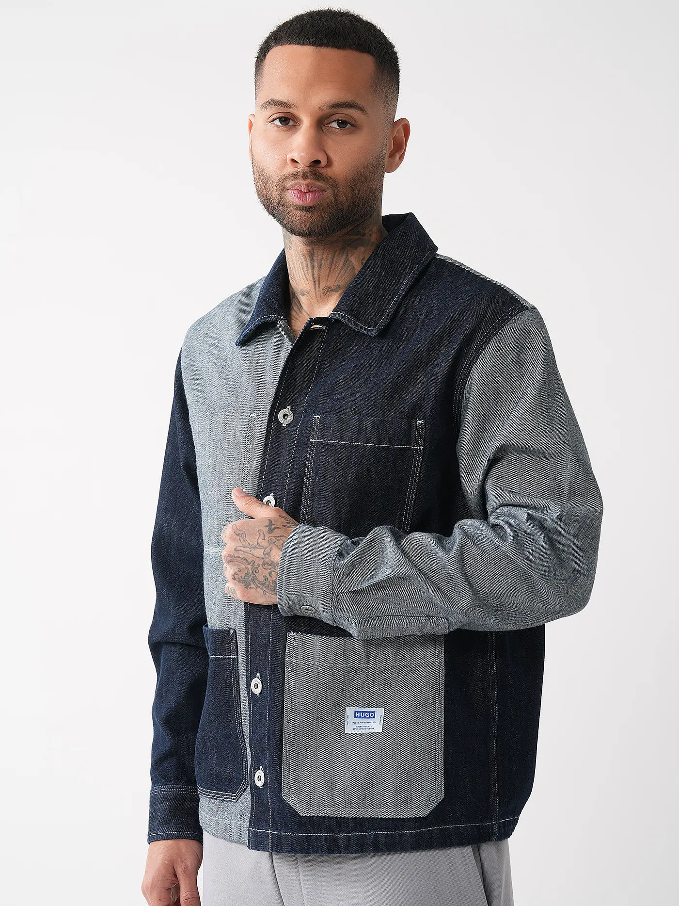 HUGO | Jeanshemd EBERSE | blau