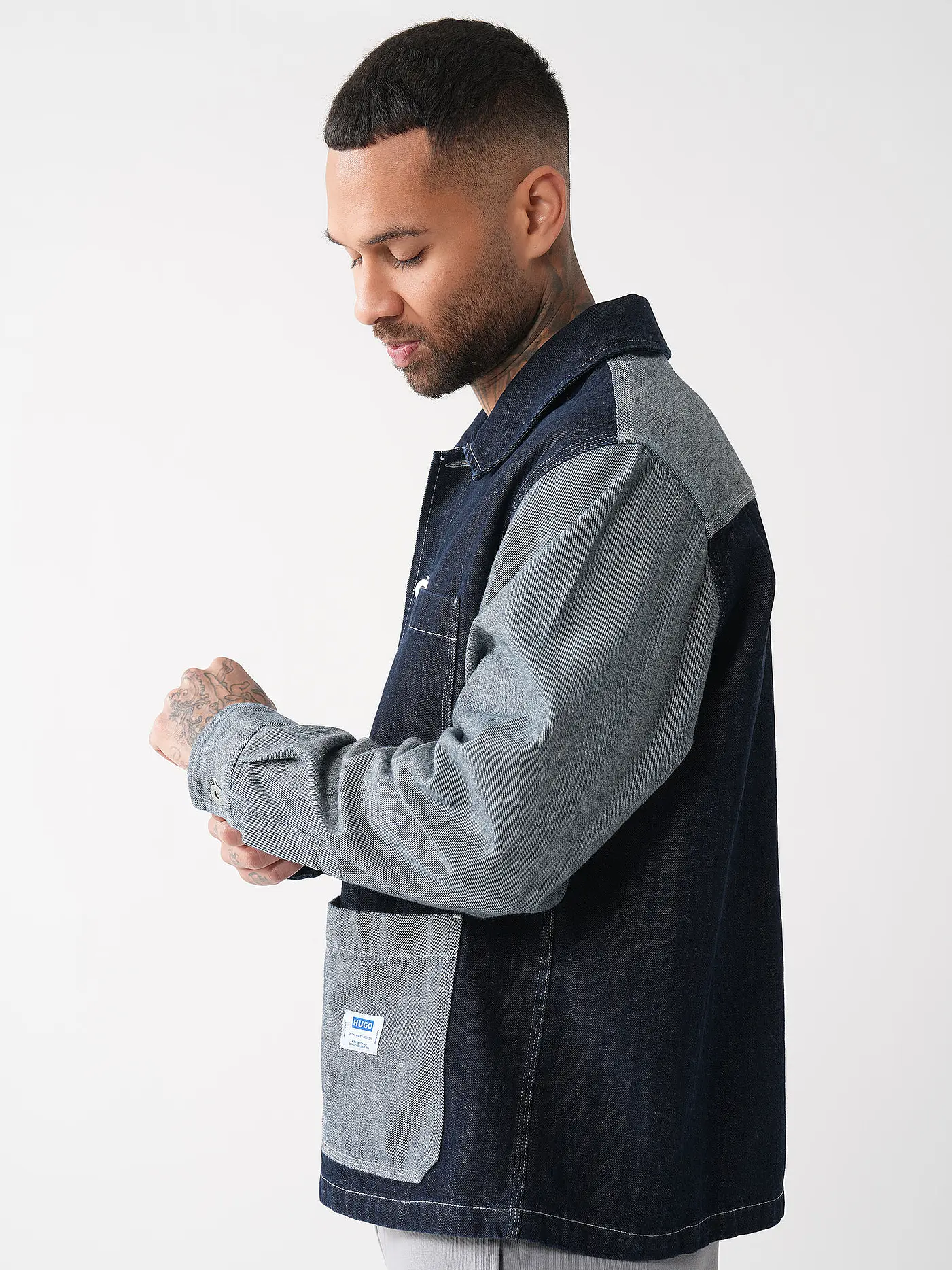 HUGO | Jeanshemd EBERSE | blau