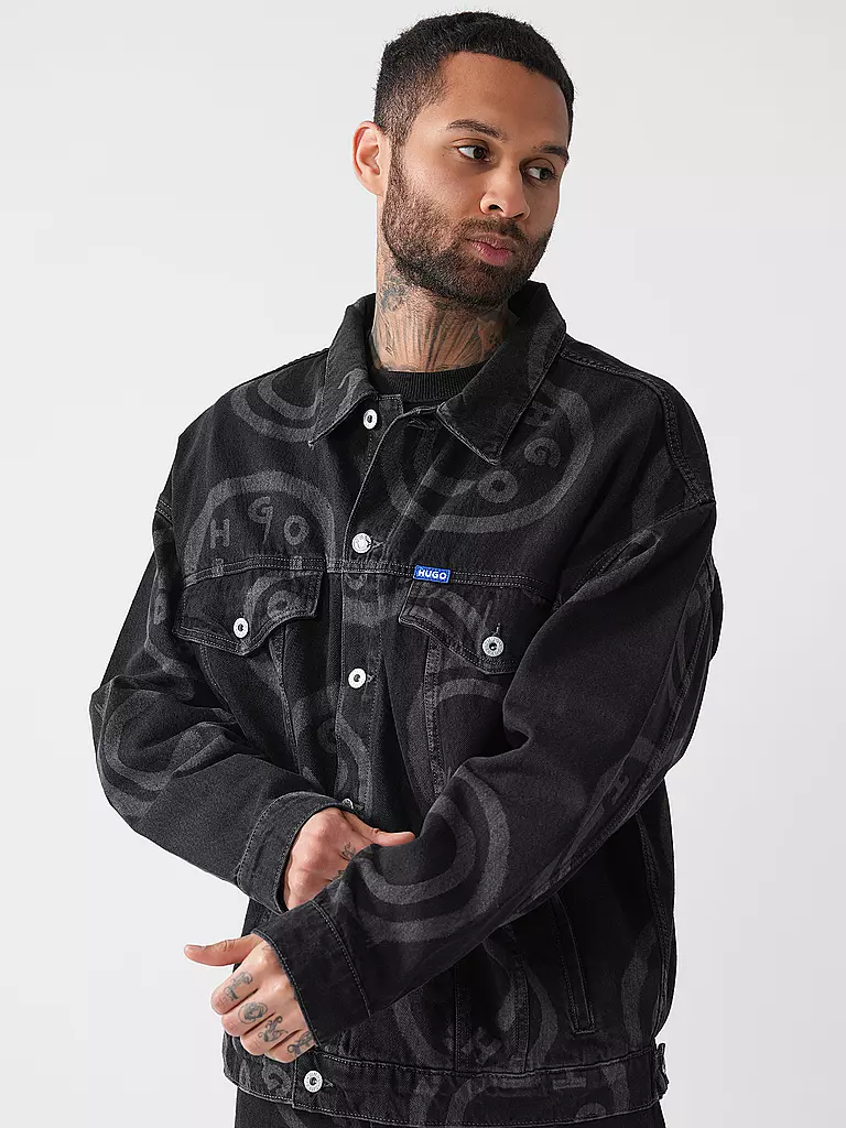 HUGO | Jeansjacke WES | schwarz