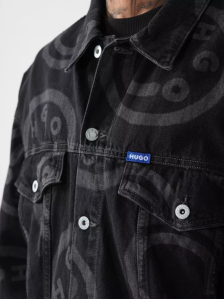 HUGO | Jeansjacke WES | schwarz