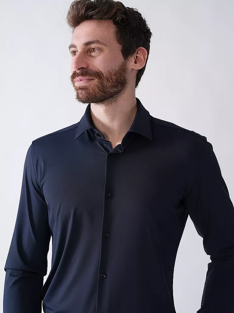 HUGO | Jerseyhemd Slim Fit KENNO | dunkelblau