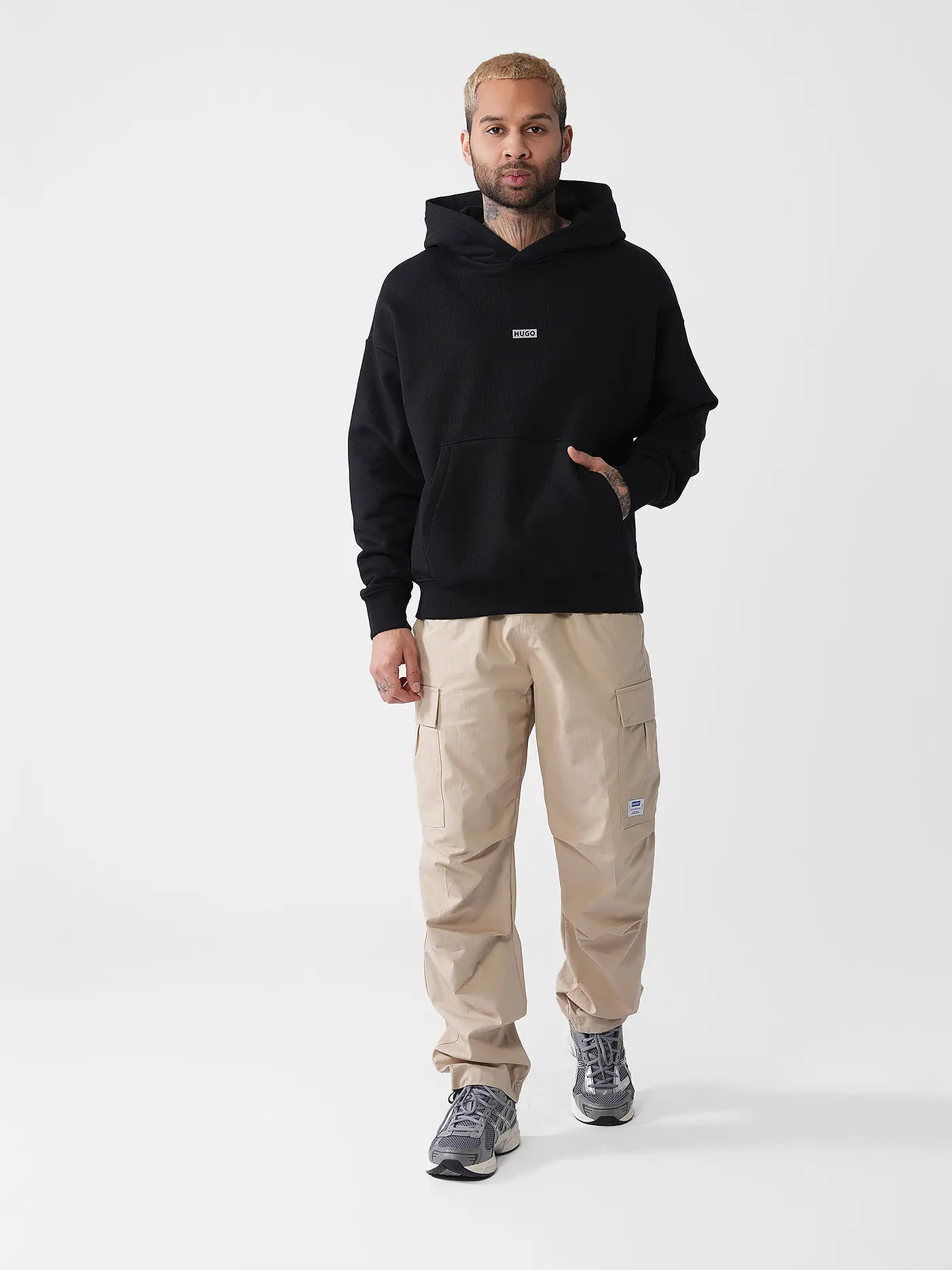 HUGO | Kapuzensweater - Hoodie NAZARDO | schwarz