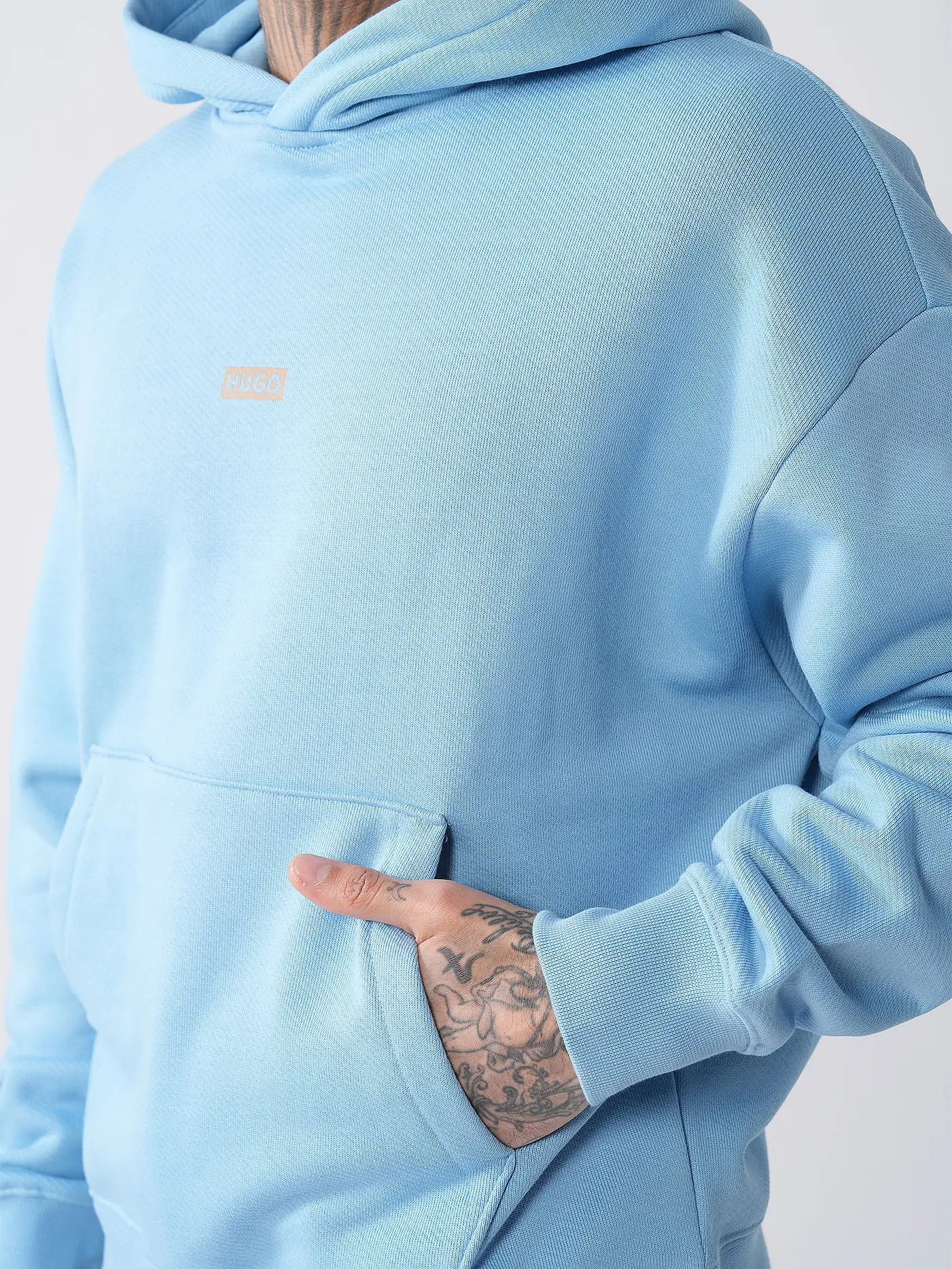 HUGO | Kapuzensweater - Hoodie NAZARDO | hellblau