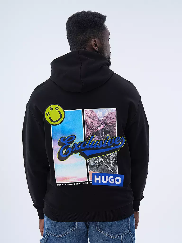 HUGO | Kapuzensweater - Hoodie NERRAIN | schwarz