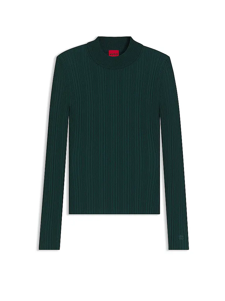 HUGO | Langarmshirt SARPHAMMILK | dunkelgrün