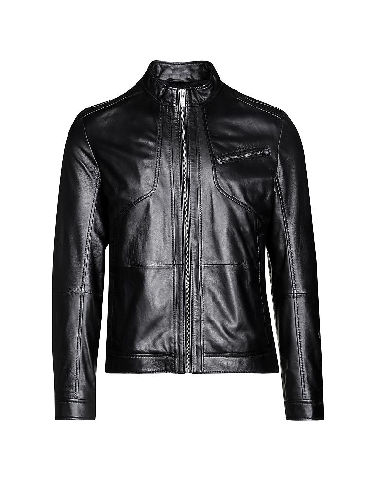 HUGO | Lederjacke "Lanex" | schwarz