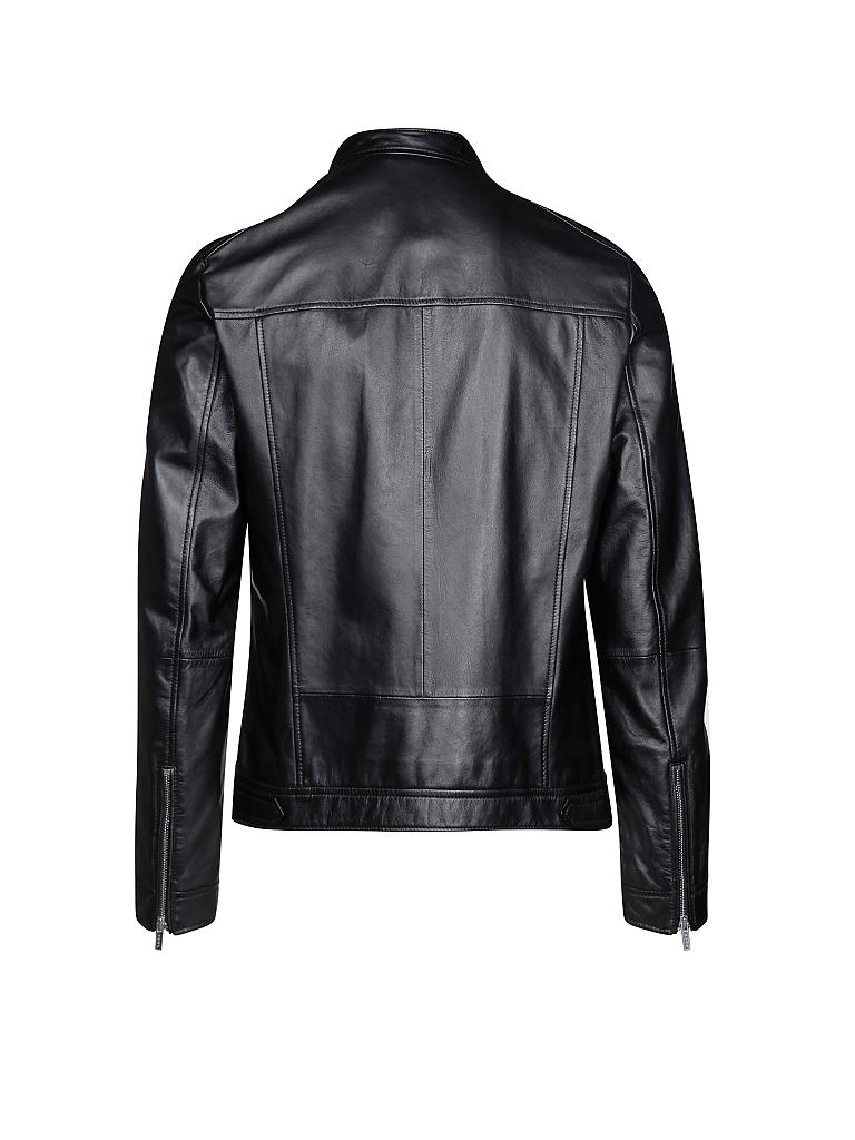 HUGO | Lederjacke "Lanex" | schwarz