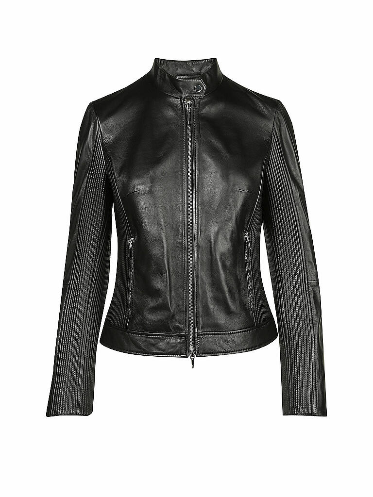 HUGO | Lederjacke "Lesia" | schwarz