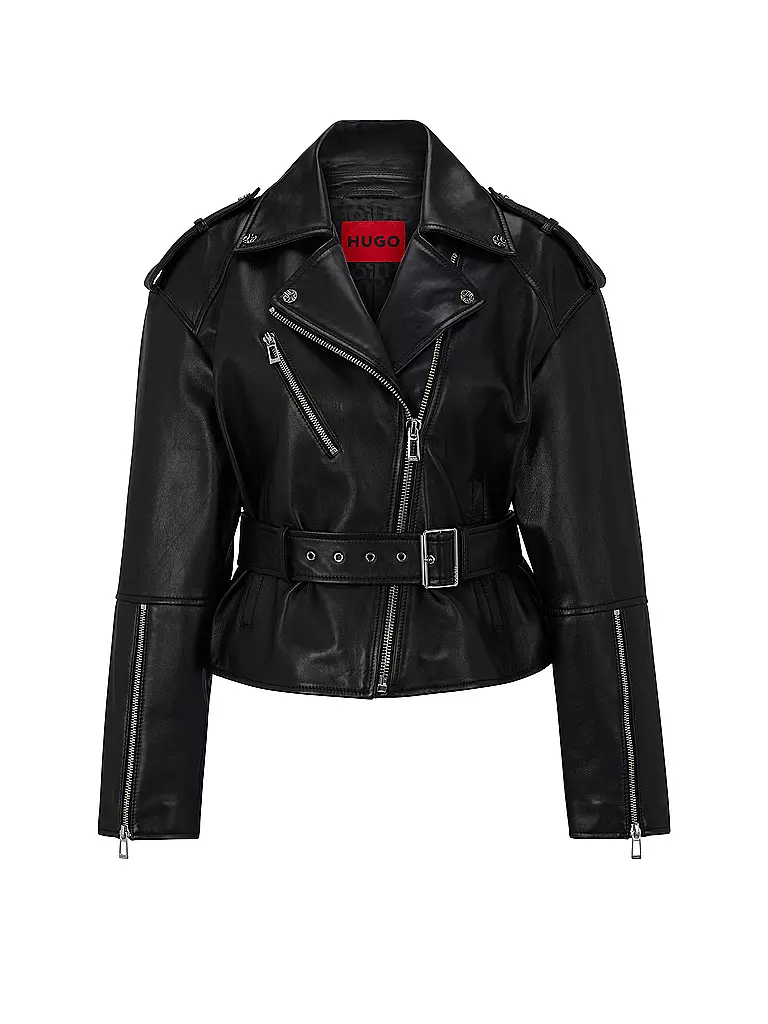 HUGO | Lederjacke LAYA | schwarz