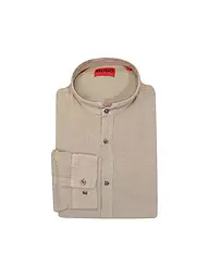 HUGO | Leinenhemd Slim Fit ELVORY  | braun
