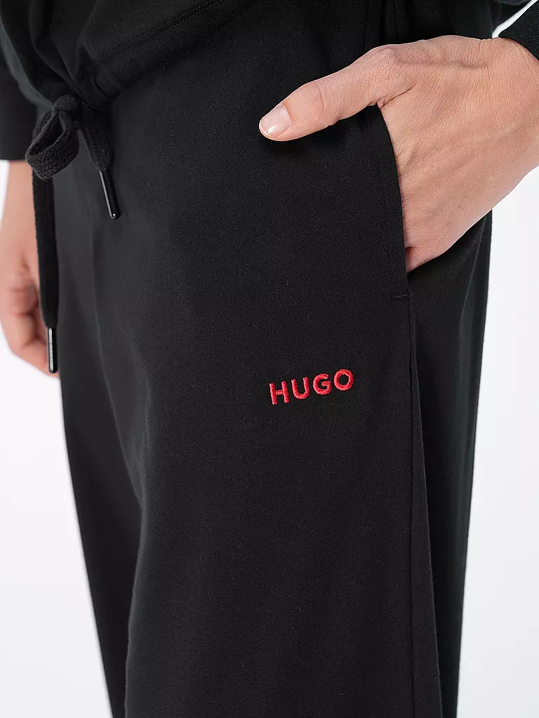 HUGO | Loungewear Hose SWIRLY | schwarz