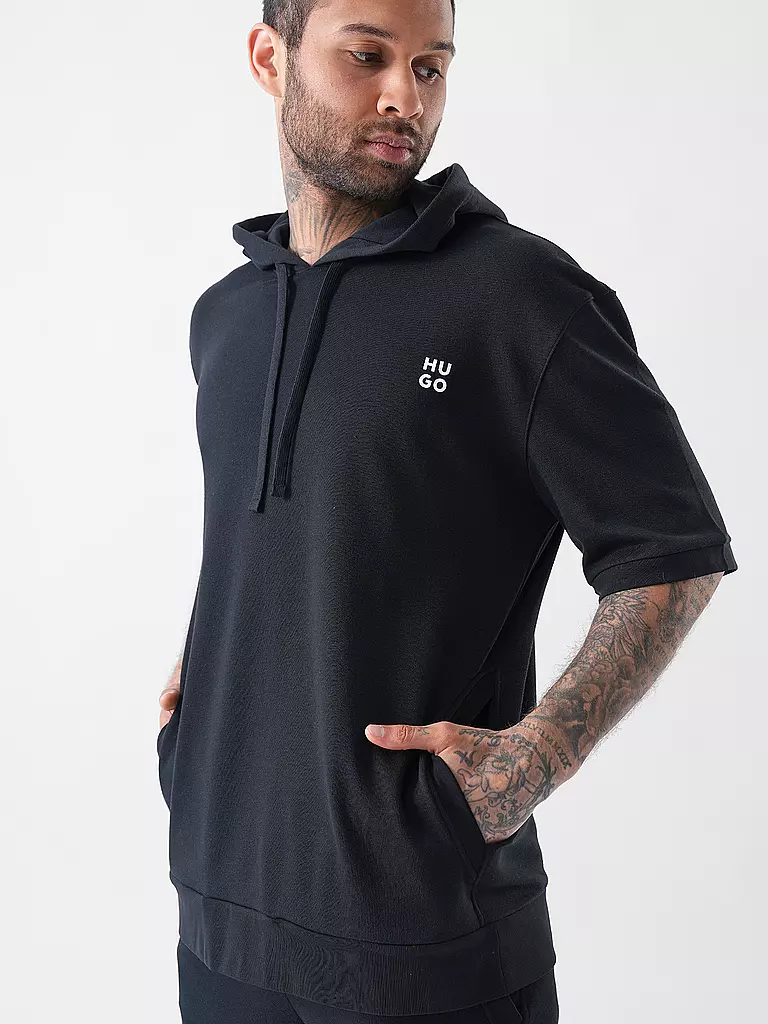 HUGO | Loungewear Shirt | schwarz