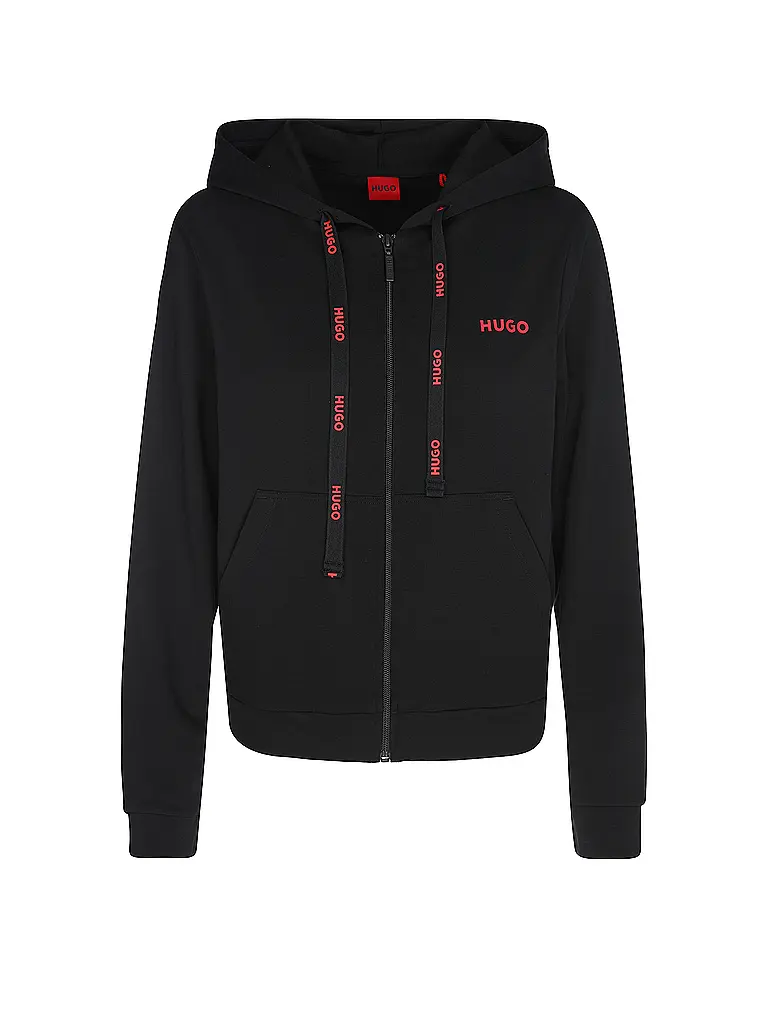 HUGO | Loungewear Sweatjacke  | schwarz
