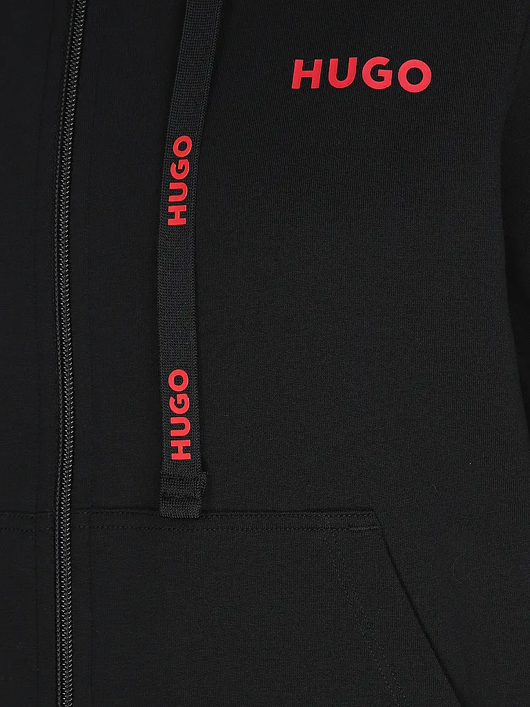 HUGO | Loungewear Sweatjacke  | schwarz