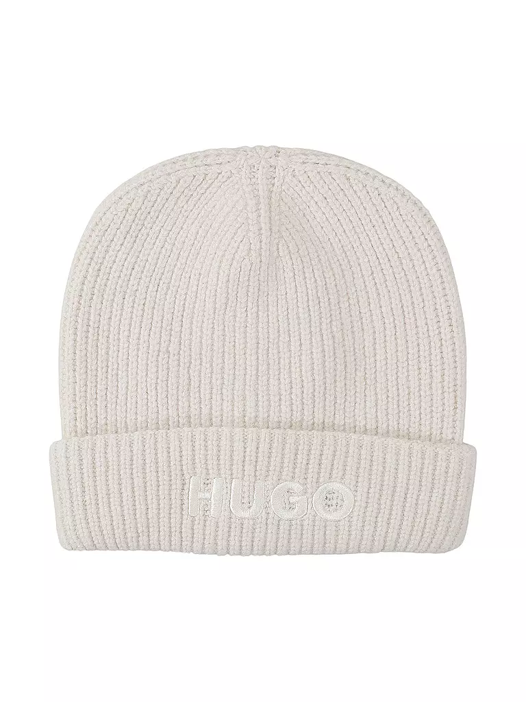 HUGO Mütze Haube creme SOCIAL - HAT