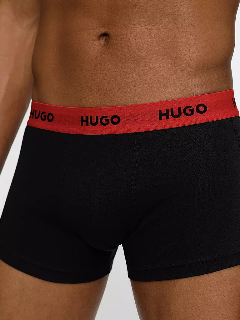 HUGO | Pants 3-er Pkg. schwarz oliv rot | schwarz