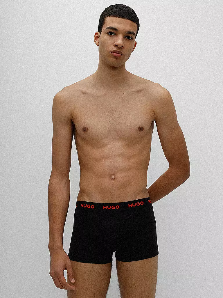 HUGO | Pants 3er Pkg schwarz rot | bunt