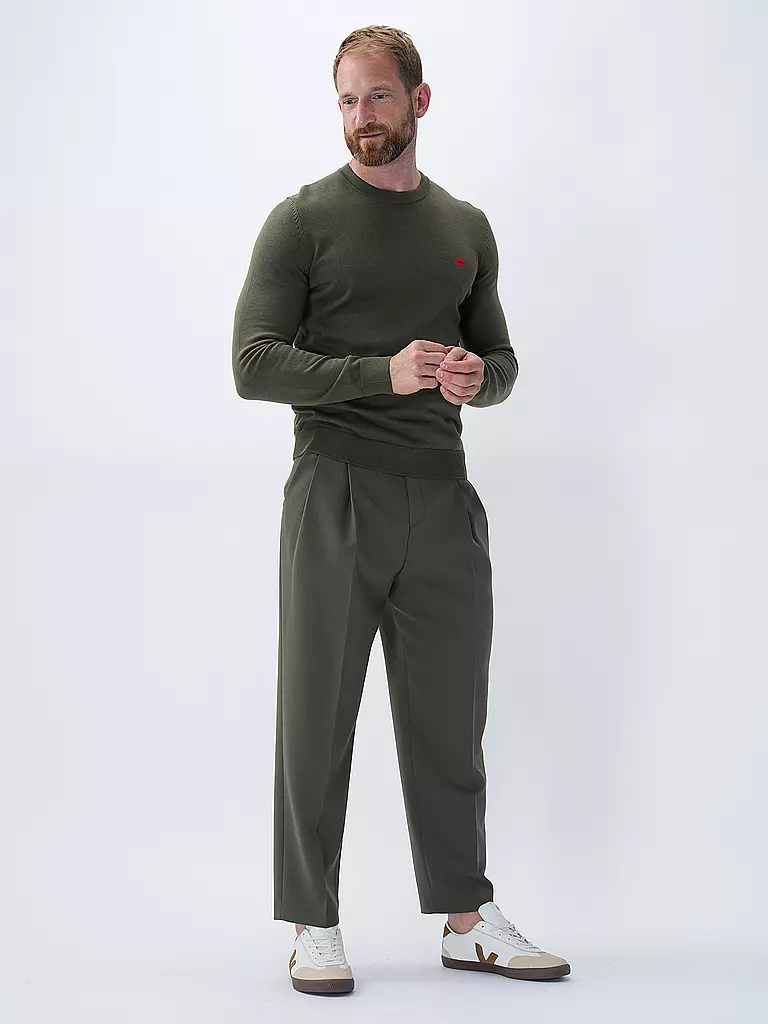 HUGO | Pullover SAN CASSIUS | Olive