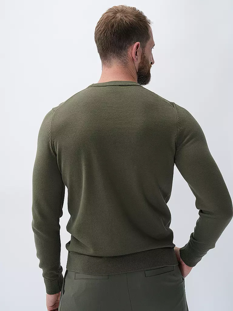 HUGO | Pullover SAN CASSIUS | Olive
