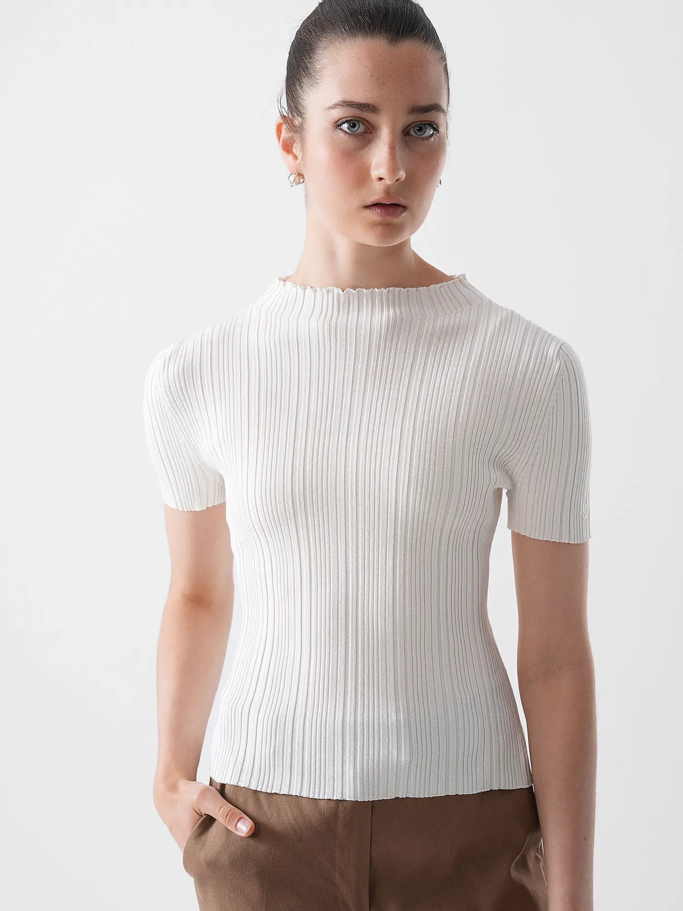 HUGO | Pullover SARPHAPILK | creme