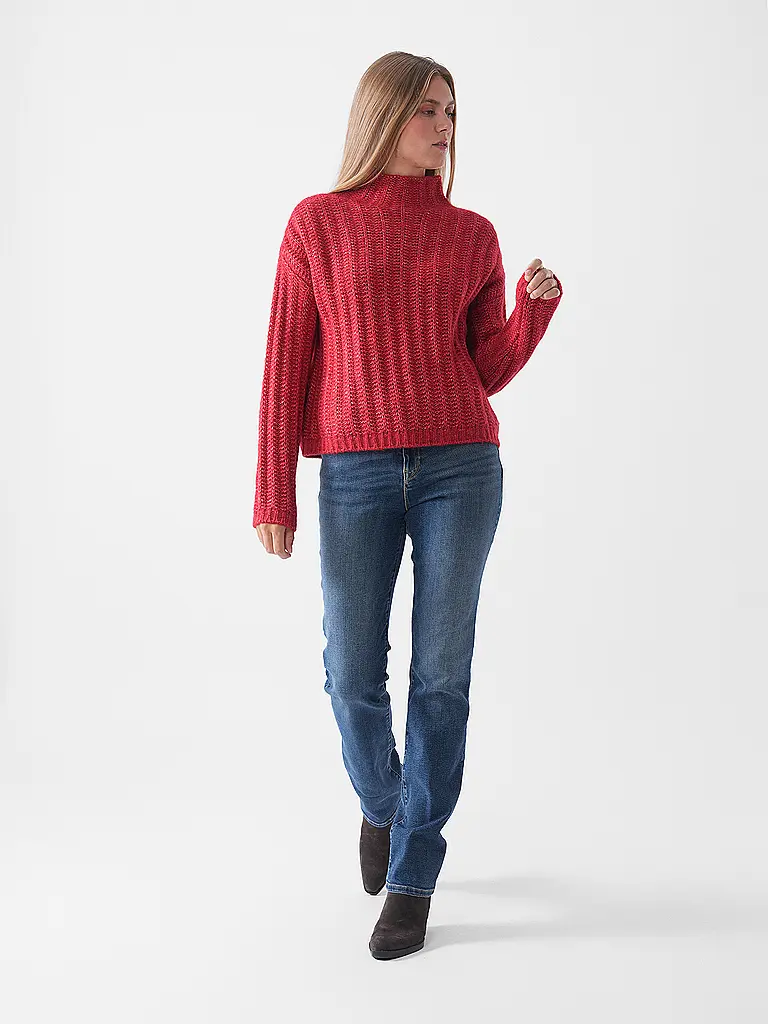 HUGO | Rollkragenpullover SAFINEYNY | rot