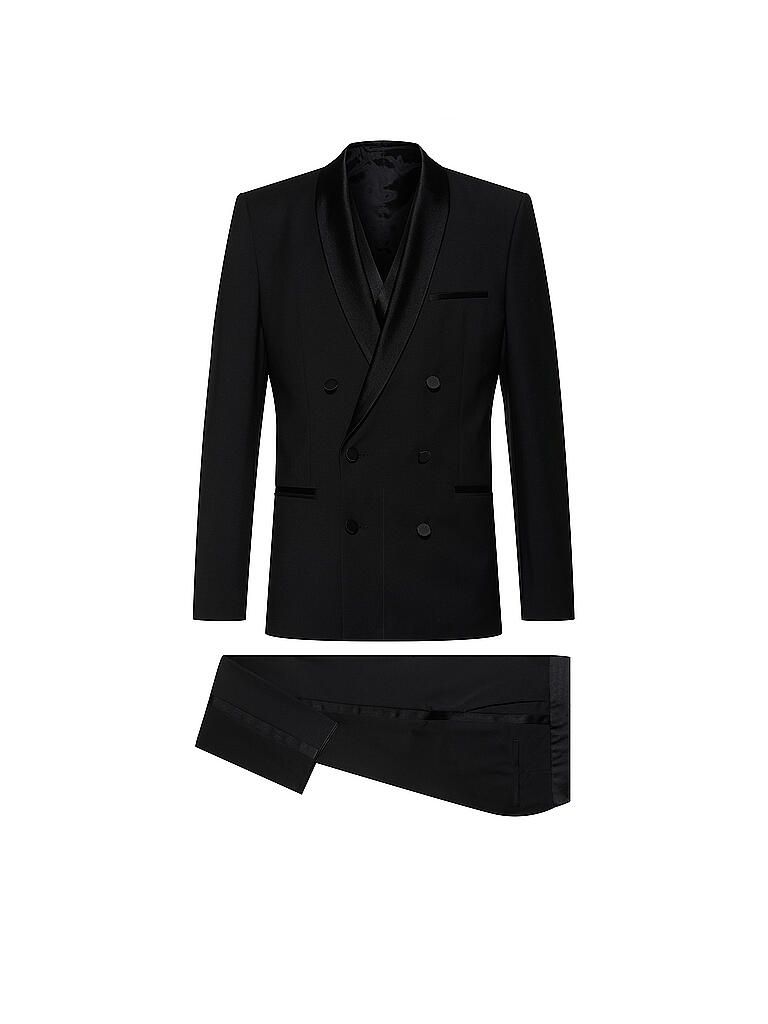 HUGO | Smoking 3-teilig Extra Slim Fit Ari/Heston | schwarz