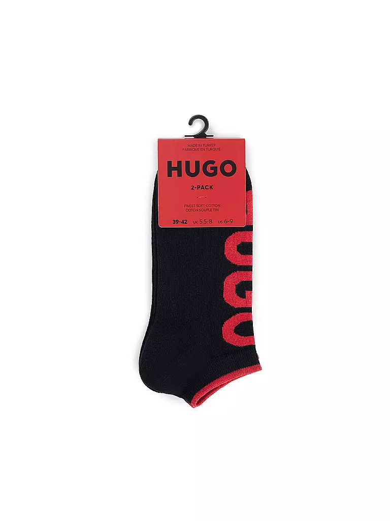 HUGO | Socken 2er Pkg black | schwarz