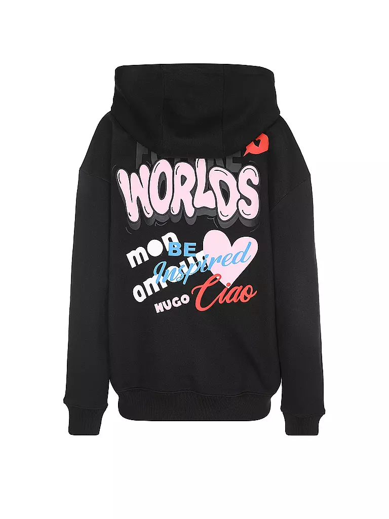 HUGO | Sweatjacke DOA | schwarz