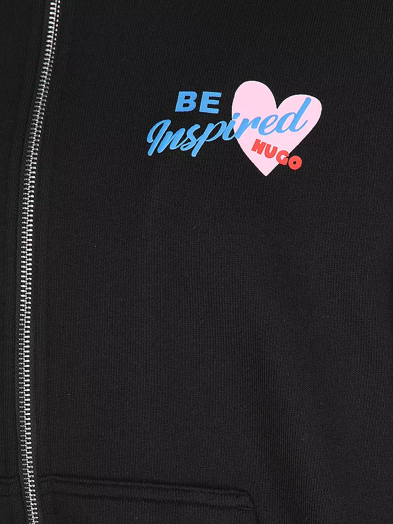 HUGO | Sweatjacke DOA | schwarz