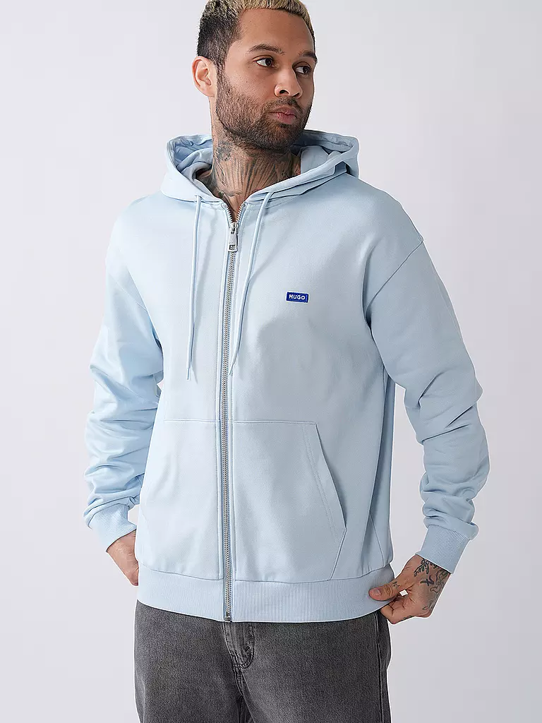HUGO | Sweatjacke NADARASI | hellblau