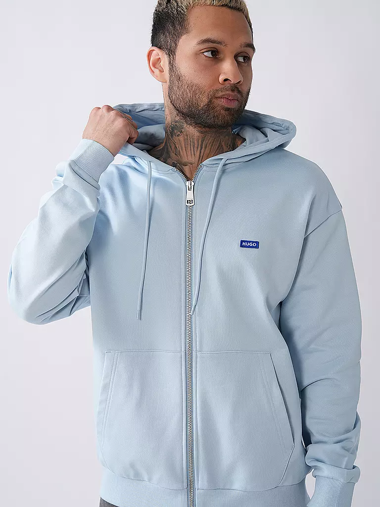 HUGO | Sweatjacke NADARASI | hellblau