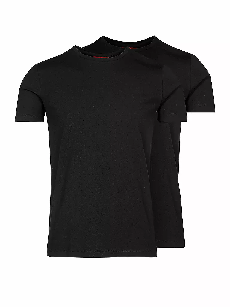 HUGO | T-Shirt  2-er Pkg. | schwarz