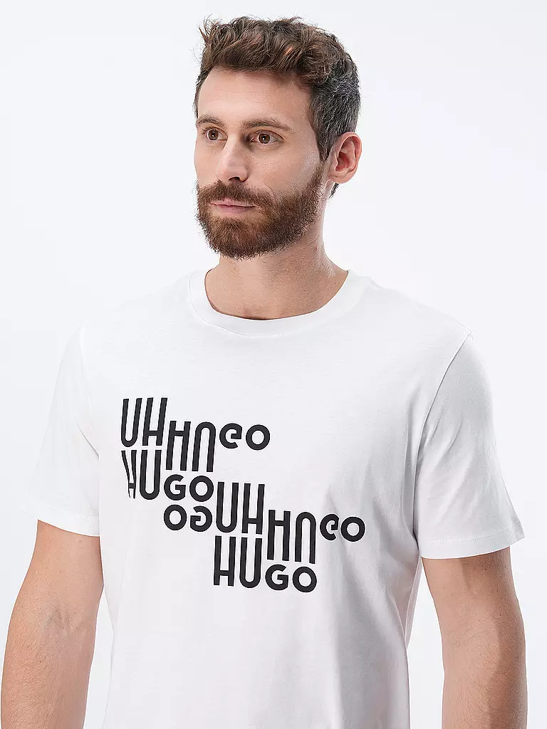 HUGO | T-Shirt DAVALON | weiss