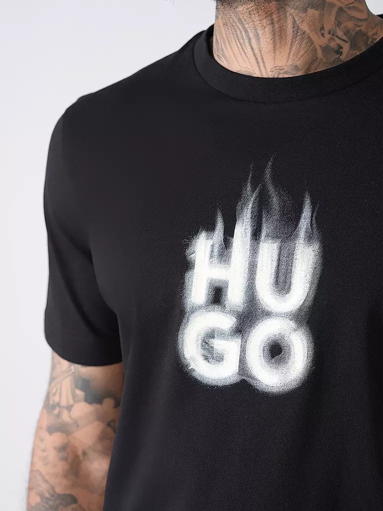 HUGO | T-Shirt Regular Fit DALAYER | schwarz