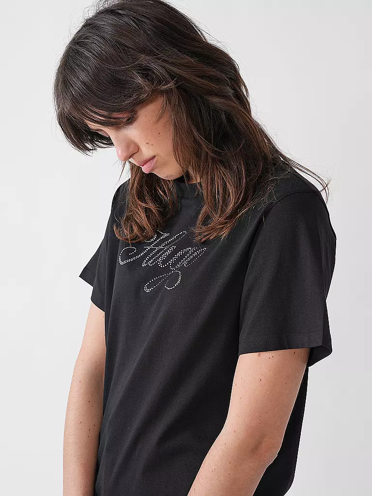 HUGO | T-Shirt VINTAGE | schwarz