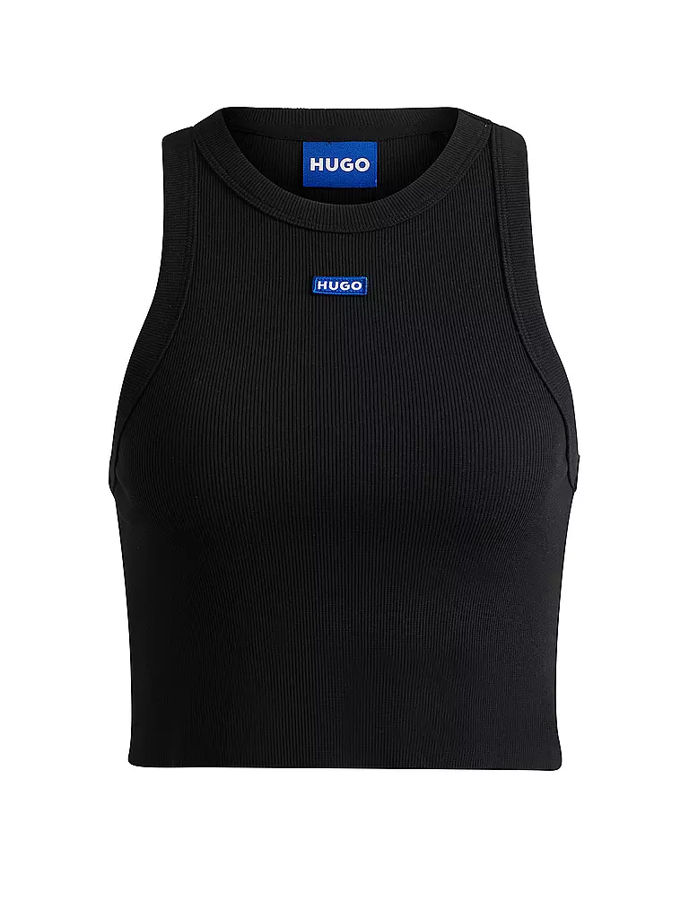 HUGO | Top Cropped Fit  | schwarz
