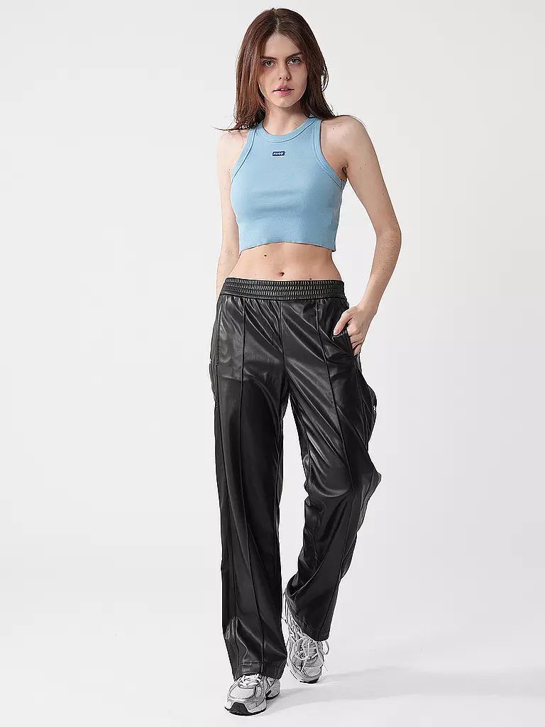 HUGO | Top Cropped Fit  | hellblau