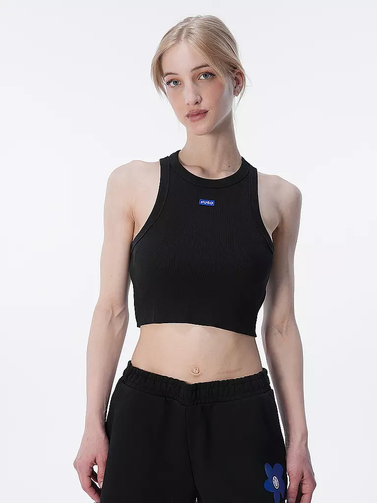 HUGO | Top Cropped Fit | hellgrün