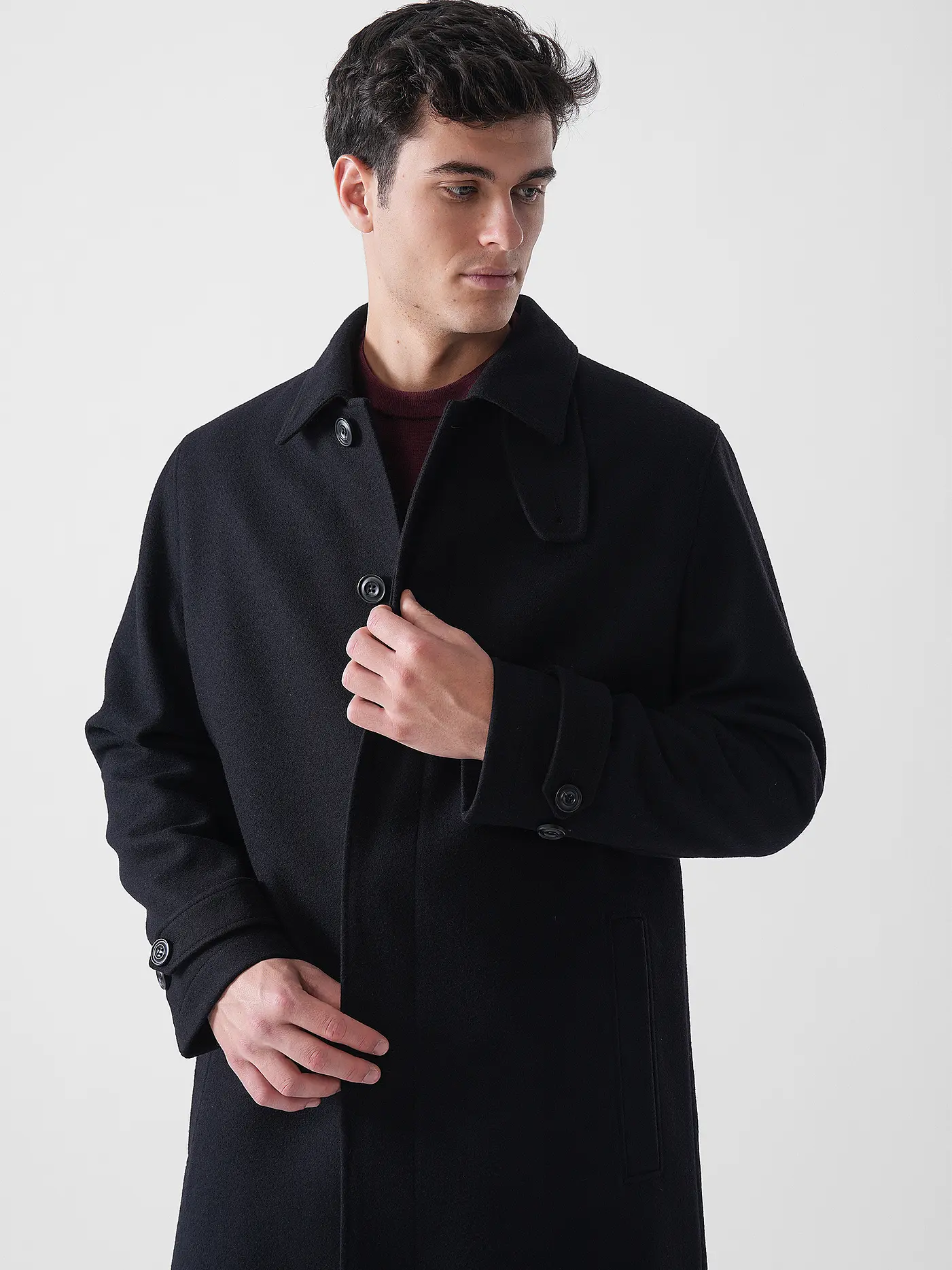 HUGO | Wollmantel MAVER | schwarz