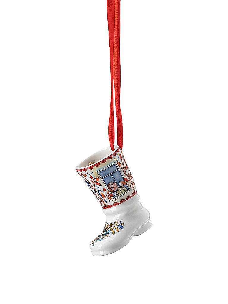 HUTSCHENREUTHER | Collector's Items Christmas Am Fenster Porzellan-Ministiefel | bunt