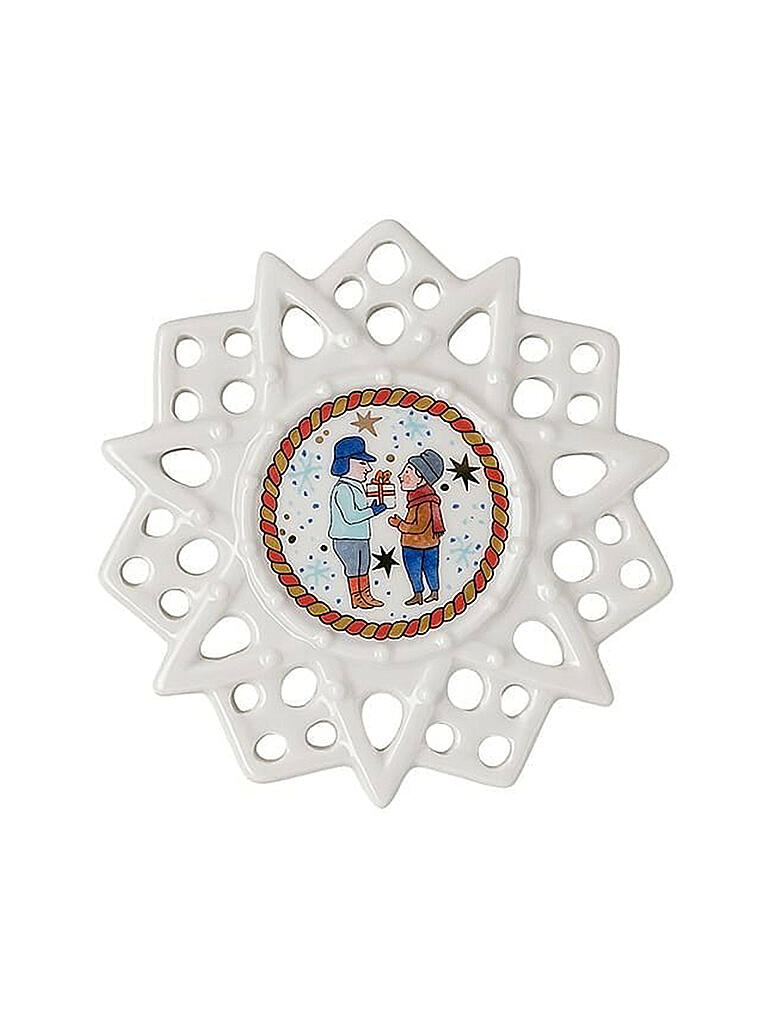 HUTSCHENREUTHER | Porzellan Schmuckstern Freunde 7,5cm  | bunt
