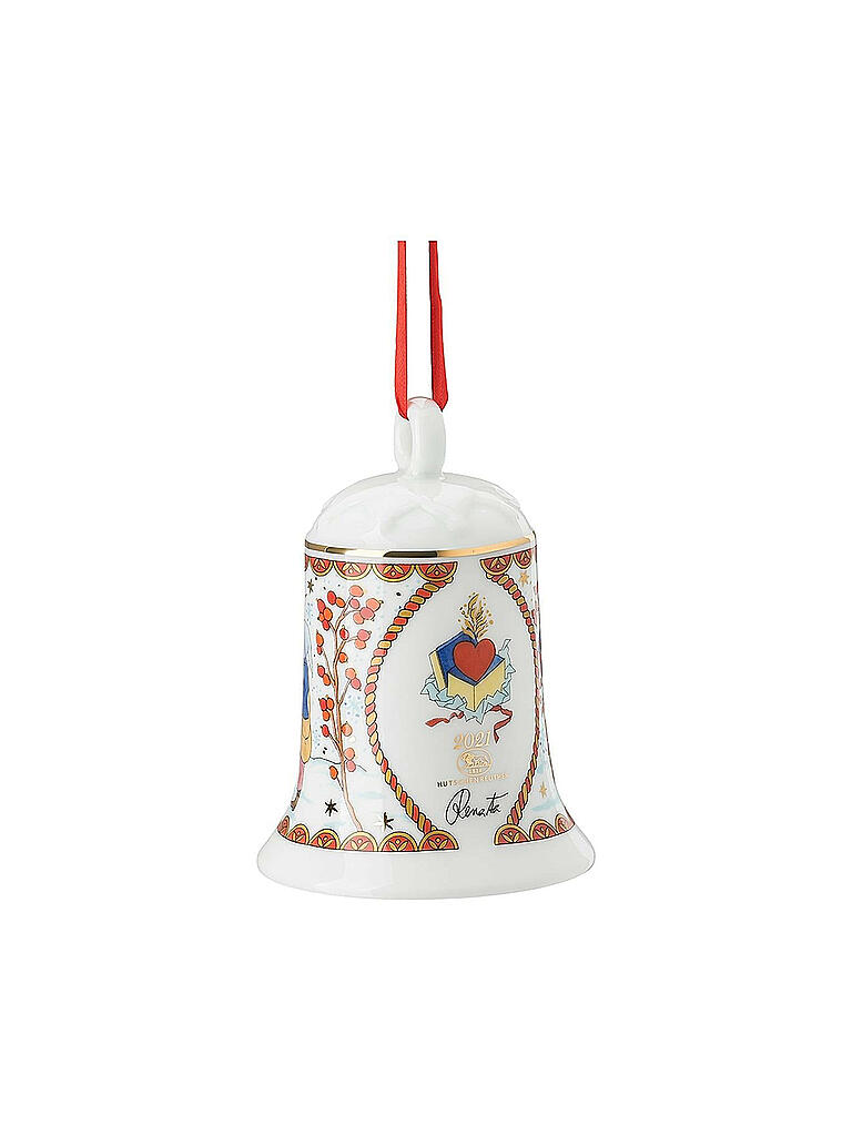 HUTSCHENREUTHER | Porzellan Weihnachtsglocke Limitierte Edition 12cm | bunt