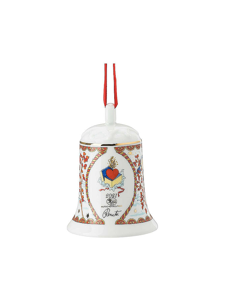 HUTSCHENREUTHER | Porzellan Weihnachtsglocke Limitierte Edition 12cm | bunt