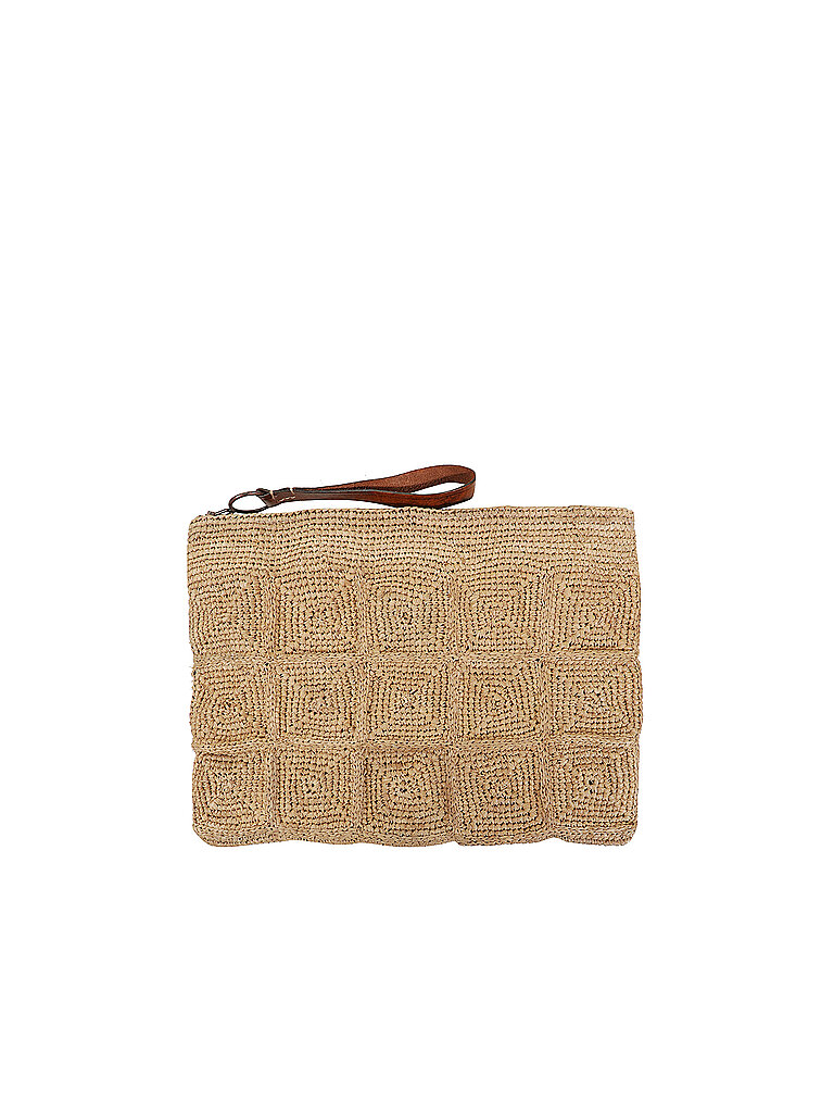 IBELIV Strohtasche - Clutch TANALA beige