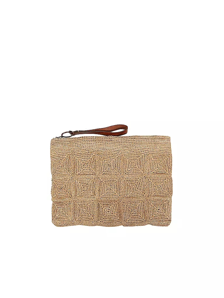 IBELIV | Strohtasche - Clutch TANALA | beige