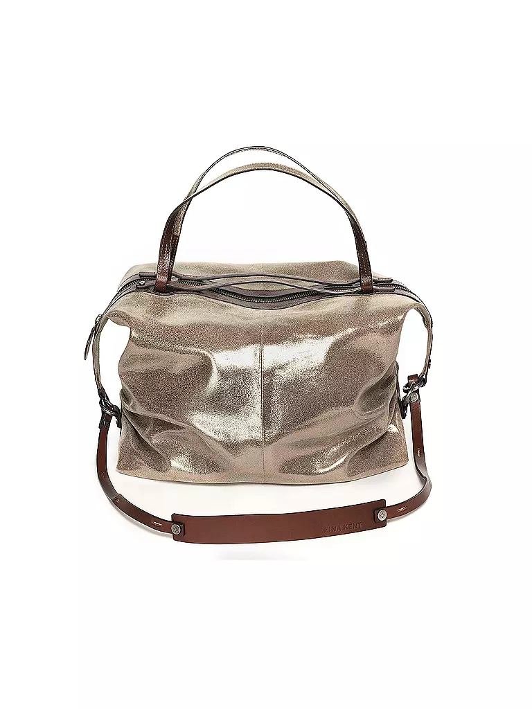 INA KENT | Ledertasche - Henkeltasche DELA EDEN ED. 1 | silber