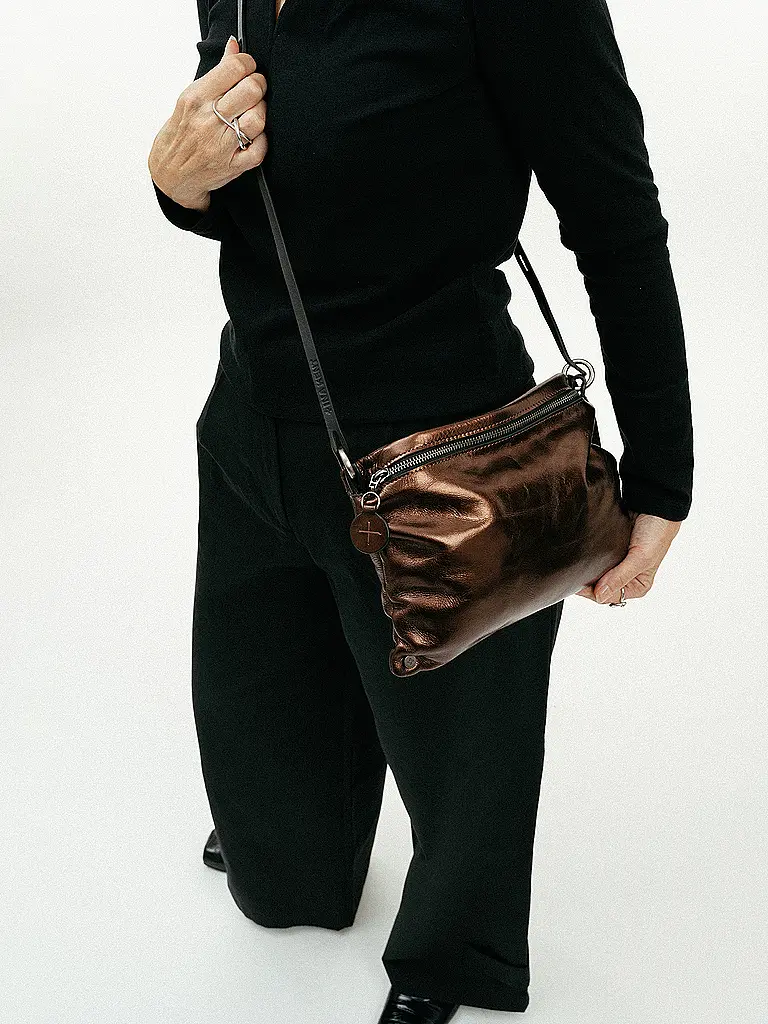 INA KENT | Ledertasche - Umhängetasche MOONLIT ed.1 | Braun